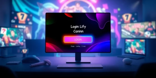 Clear illustration of a secure ck999 login page with a user entering credentials on a modern gaming platform, highlighting ease of access and security features.