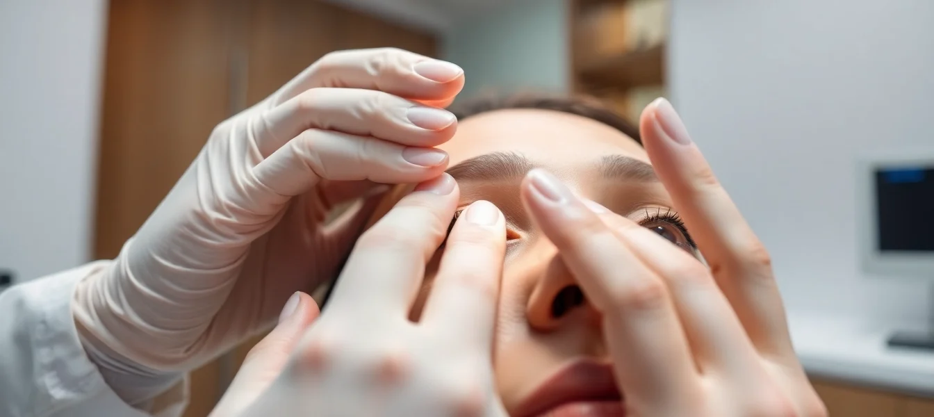 Expert performing Oberlidstraffung Zürich to rejuvenate and open the eye area with precision.