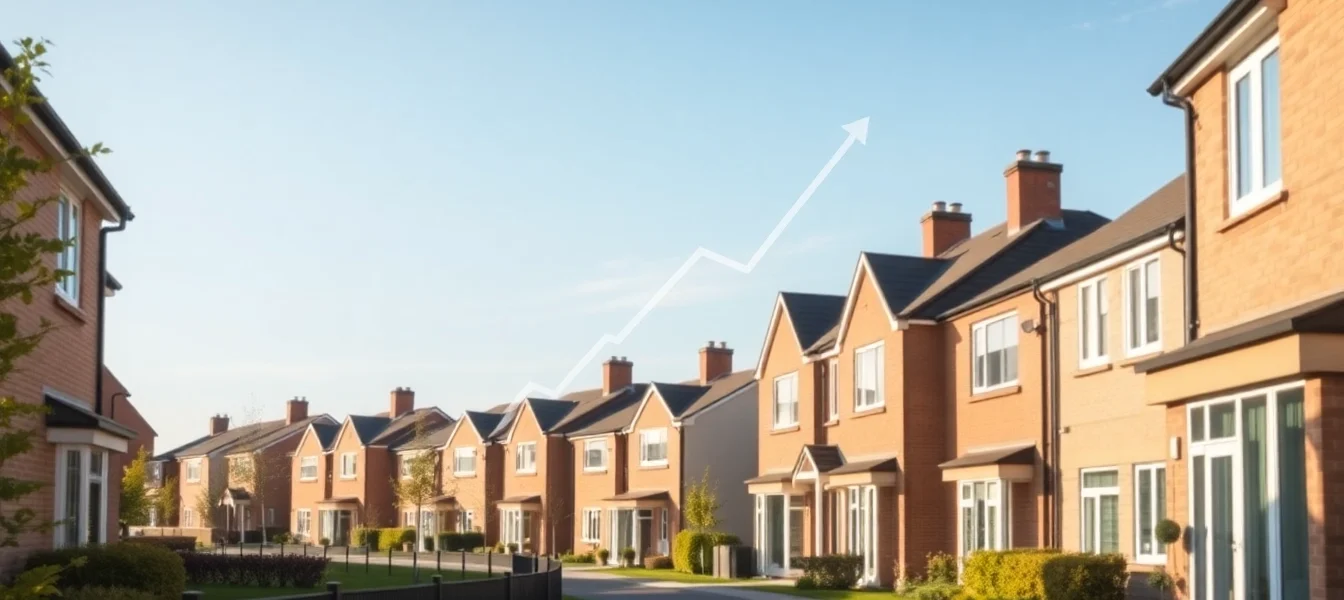 UK homeowners and real estate agents viewing Nationwide House Price trends on digital dashboards