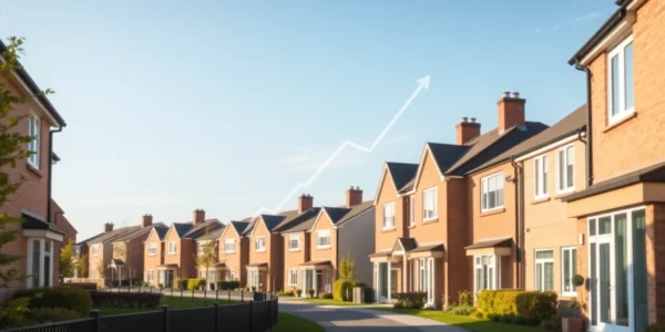 UK homeowners and real estate agents viewing Nationwide House Price trends on digital dashboards