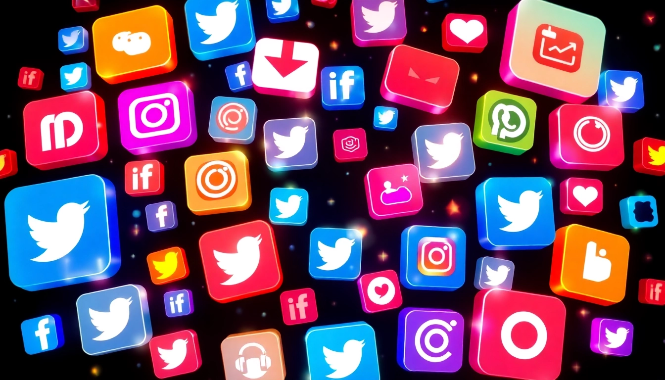 Social Platform News highlights social media trends with vibrant icons and dynamic visuals for